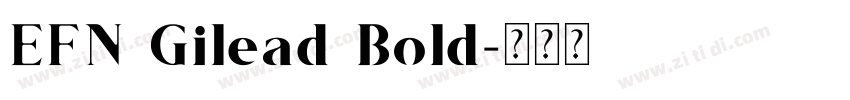 EFN Gilead Bold字体转换